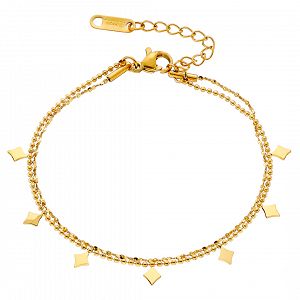 Βραχιόλι Από Ατσάλι Επιχρυσωμένο 24Κ AS21494