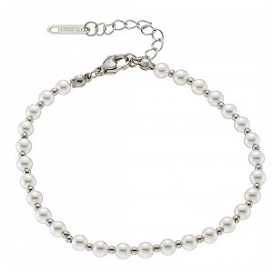 Βραχιόλι Από Ατσάλι Με Μαργαριτάρια AS21511