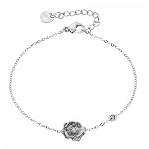 Βραχιόλι Από Ατσάλι Με Τριαντάφυλλο ΑS21544