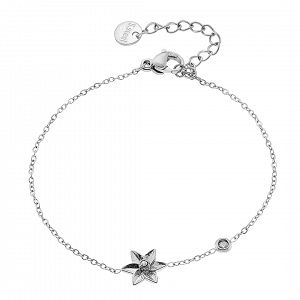 Βραχιόλι Από Ατσάλι Με Λουλούδι ΑS21546