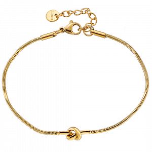 Βραχιόλι Από Ατσάλι Επιχρυσωμένο 24Κ Με Κόμπο ΑS21551