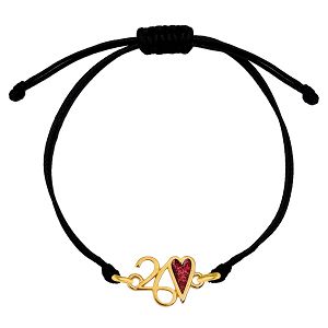Βραχιόλι Γούρι 2026 Με Καρδιά Από Glitter AA21834
