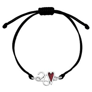 Βραχιόλι Γούρι 2026 Με Καρδιά Από Glitter AA21835