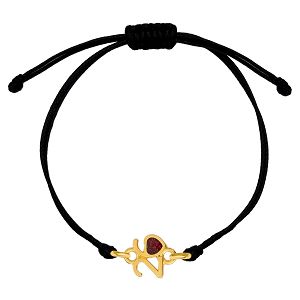 Βραχιόλι Γούρι 2026 Με Καρδιά Από Glitter AA21836