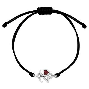 Βραχιόλι Γούρι 2026 Με Καρδιά Από Glitter AA21837