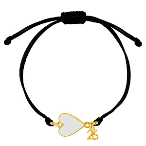 Βραχιόλι Γούρι 2026 Με Καρδιά Λευκή AA21845