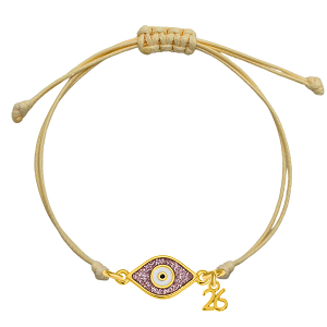 Βραχιόλι Γούρι 2026 Με Ματάκι Glitter AA21852