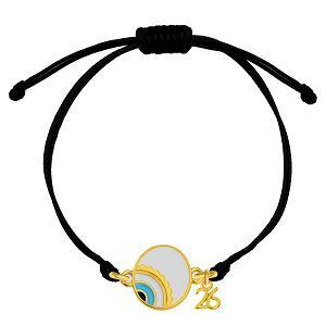 Βραχιόλι Γούρι 2026 Με Ματάκι Λευκό AA21856