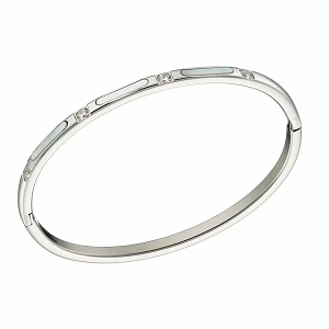 Βραχιόλι Βέργα Από Ατσάλι Με Φίλντισι AS25997