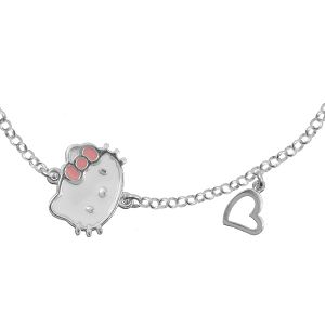 Βραχιόλι Από Ασήμι 925 Επιπλατινωμένο Με Hello Kitty ΚΟ26653