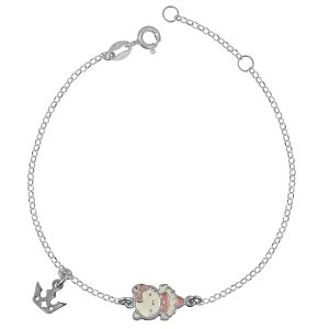 Βραχιόλι Από Ασήμι 925 Επιπλατινωμένο Hello Kitty Και Κορώνα ΚΟ27952