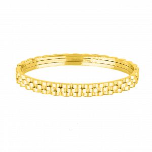 Βραχιόλι Βέργα Από Ατσάλι Επιχρυσωμένο TU29756