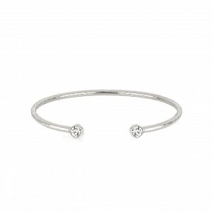 Βραχιόλι Βέργα Από Ατσάλι Με Ζιργκόν TU29787