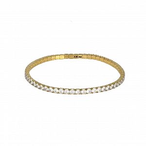 Βραχιόλι Ριβιέρα 3mm Ελαστικό Από Ατσάλι TU29804