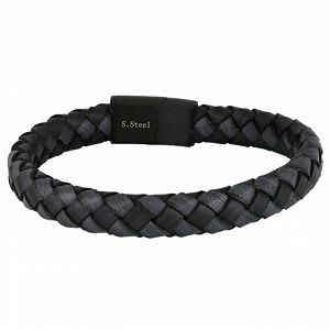 Βραχιόλι Από Δέρμα Και Ατσάλι TU29836