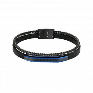 Βραχιόλι Από Δέρμα Και Ατσάλι Με Μαίανδρο TU29839