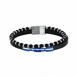 Βραχιόλι Από Δέρμα Και Ατσάλι TU29842