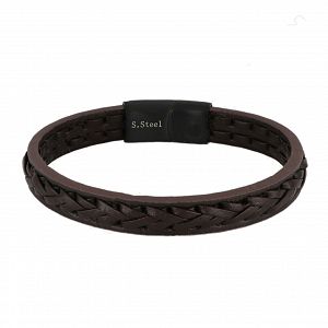 Βραχιόλι Από Δέρμα Και Ατσάλι TU29849