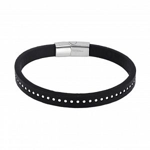 Βραχιόλι Από Δέρμα Και Ατσάλι TU29853