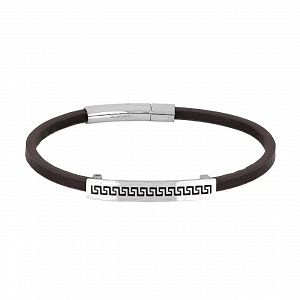 Βραχιόλι Από Δέρμα Και Ατσάλι TU29860