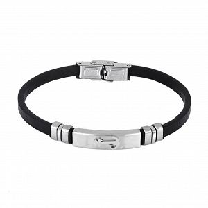 Βραχιόλι Από Δέρμα Και Ατσάλι Με Άγκυρα TU29869