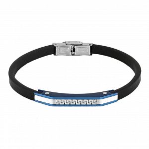 Βραχιόλι Από Δέρμα Και Ατσάλι Με Μαίανδρο TU29871