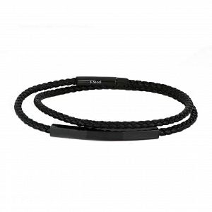 Βραχιόλι Από Δέρμα Και Ατσάλι Με Ταυτότητα TU29879