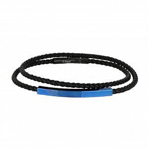 Βραχιόλι Από Δέρμα Και Ατσάλι Με Ταυτότητα TU29880