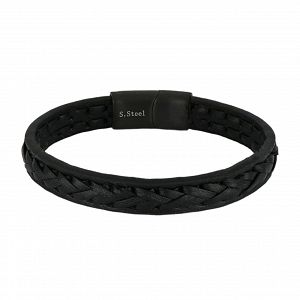 Βραχιόλι Από Δέρμα Και Ατσάλι TU29900