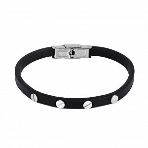 Βραχιόλι Από Δέρμα Και Ατσάλι TU29905