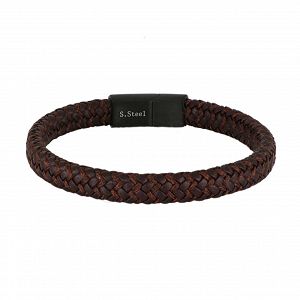 Βραχιόλι Από Δέρμα Και Ατσάλι TU29909