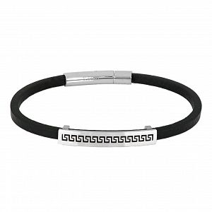 Βραχιόλι Από Δέρμα Και Ατσάλι Με Μαίανδρο TU29911