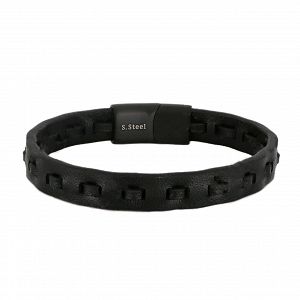 Βραχιόλι Από Δέρμα Και Ατσάλι TU29919