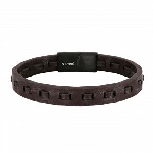 Βραχιόλι Από Δέρμα Και Ατσάλι TU29920