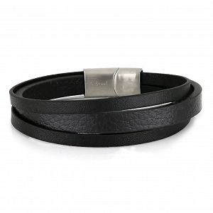 Βραχιόλι Από Δέρμα Και Ατσάλι TU29923