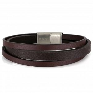 Βραχιόλι Από Δέρμα Και Ατσάλι TU29924