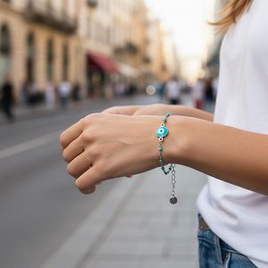 Βραχιόλι Από Ατσάλι Με Ματάκι TU29969