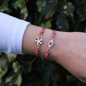 Βραχιόλι Μαρτάκι Με Ματάκι Glitter AA21059