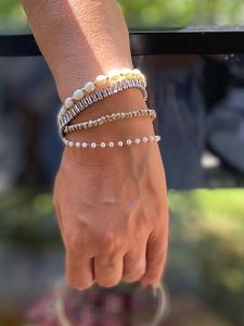 Βραχιόλι Ριβιέρα Από Ανοξείδωτο Ατσάλι Με Ορθογώνια Ζιργκόν MI25462