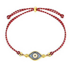 Βραχιόλι Μαρτάκι Με Ματάκι Μπλε Glitter AA21052