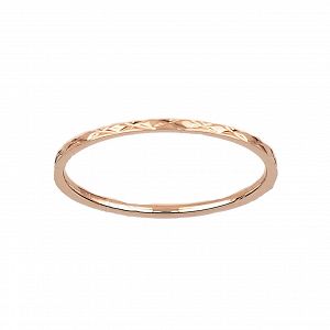 Δαχτυλίδι Βέρα Από Ατσάλι Ροζ Επιχρυσωμένο TU30954