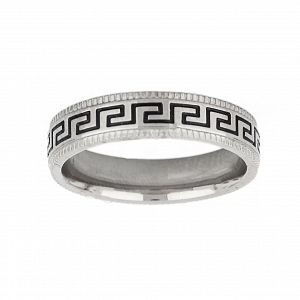 Δαχτυλίδι Από Ατσάλι Με Μαίανδρο TU30962