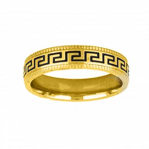 Δαχτυλίδι Από Ατσάλι Επιχρυσωμένο Με Μαίανδρο TU30963