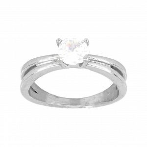 Δαχτυλίδι Μονόπετρο Από Ατσάλι TU30972
