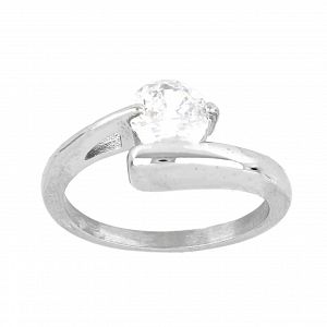 Δαχτυλίδι Μονόπετρο Από Ατσάλι TU30974