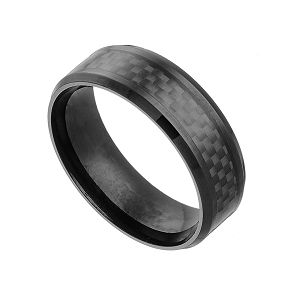 Δαχτυλίδι Βέρα Από Ατσάλι Μαύρη AS31044