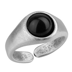 Δαχτυλίδι Από Ορείχαλκο Με Ημιπολύτιμο Λίθο Όνυχα AA34265