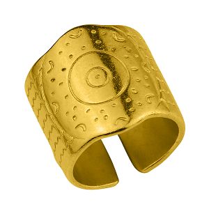 Δαχτυλίδι Από Ορείχαλκο Επιχρυσωμένο 24Κ PF34303