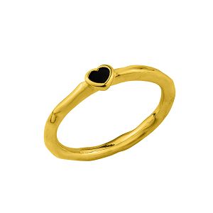Δαχτυλίδι Από Ορείχαλκο Επιχρυσωμένο 24Κ Με Καρδιά PF34327