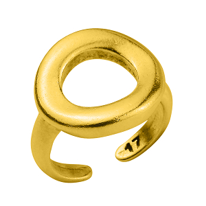 Δαχτυλίδι Από Ορείχαλκο Επιχρυσωμένο 24Κ Με Κύκλο PF34339